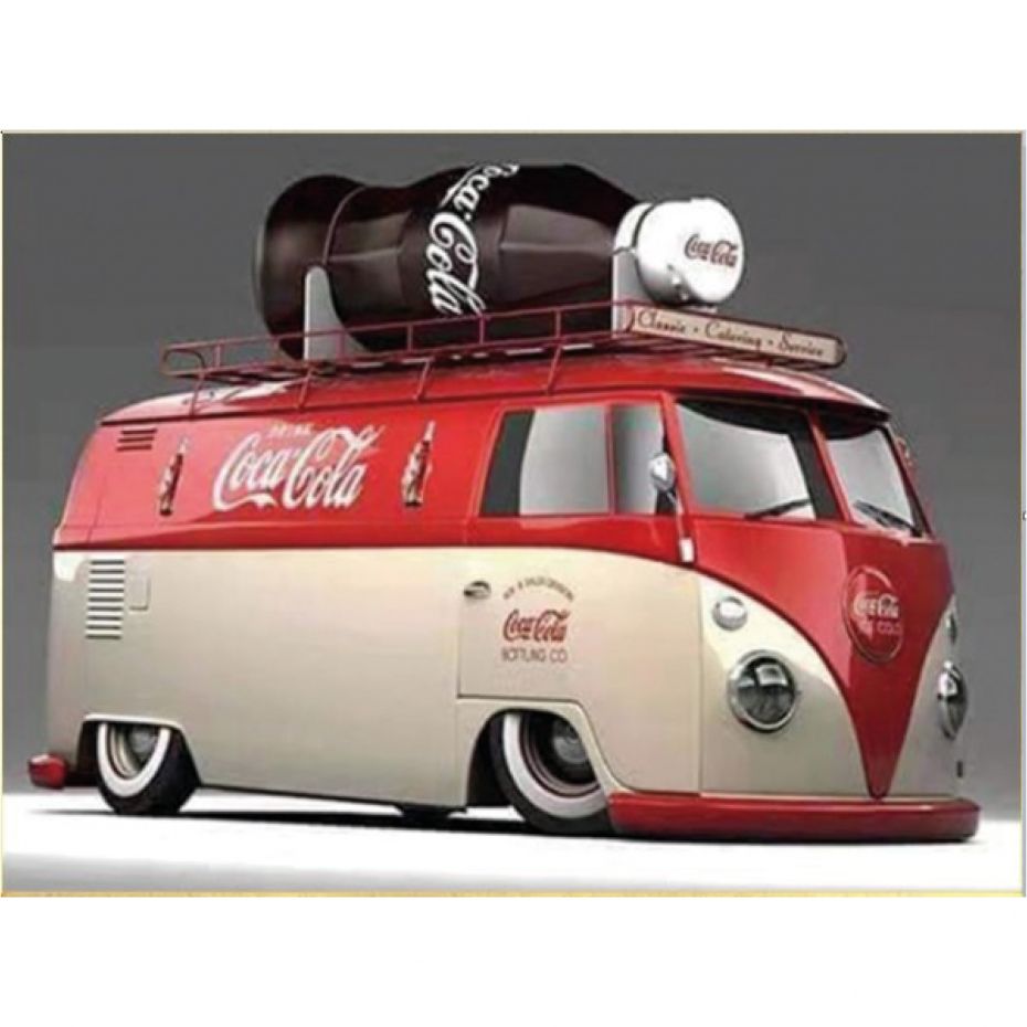 Volkswagen coca-cola - rond 30x20